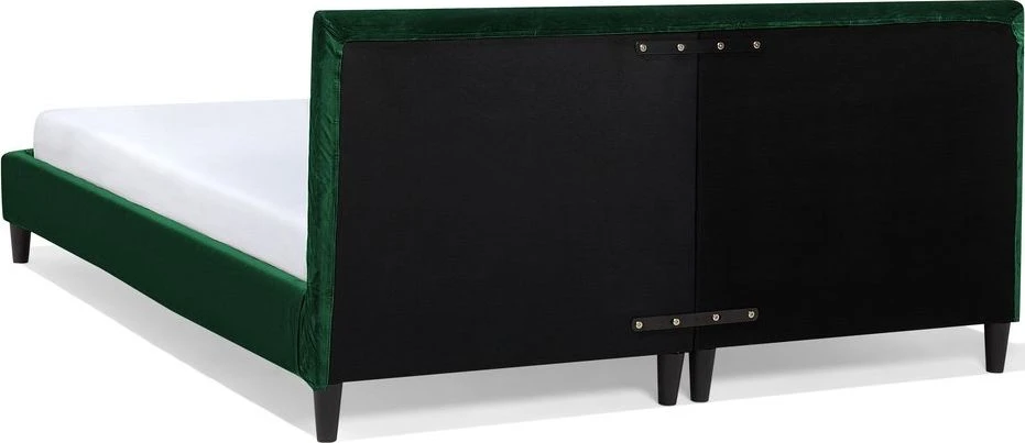 Beliani Velvetinė lova FITOU 180 x 200 cm tamsiai žalia