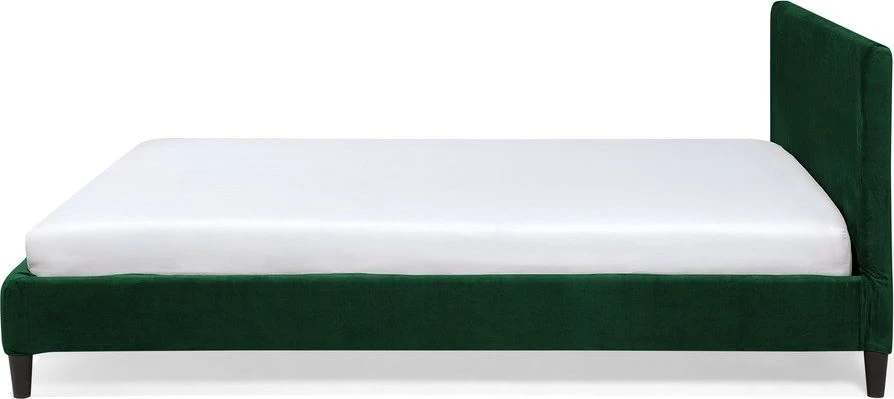 Beliani Velvetinė lova FITOU 180 x 200 cm tamsiai žalia