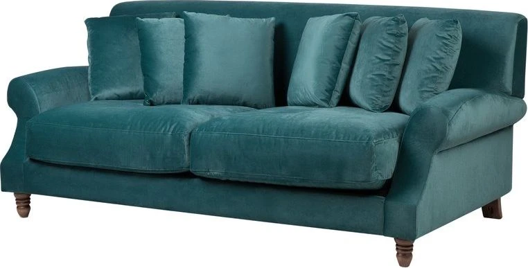 Beliani 2 vietų sofa EIKE veliūrinė, žydros spalvos
