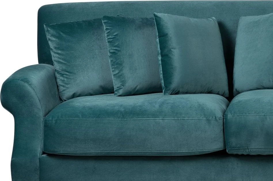 Beliani 2 vietų sofa EIKE veliūrinė, žydros spalvos