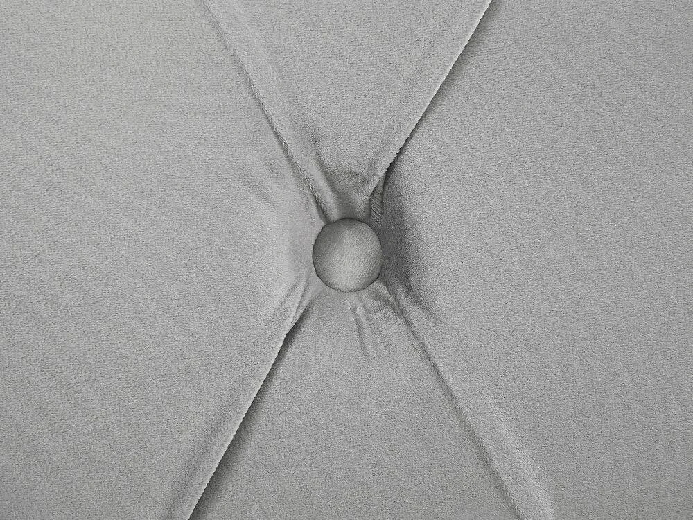 Beliani Vandeninė lova AVALLON, veliūrinė, 160 x 200 cm, pilka