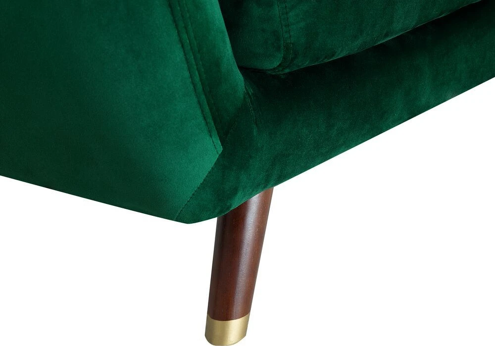 Beliani 3 vietų sofa BODO veliūrinė smaragdinė