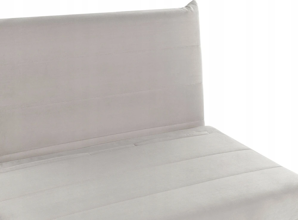 Beliani Vienvietė išskleidžiama sofa SETTEN, veliūras, šviesiai pilka