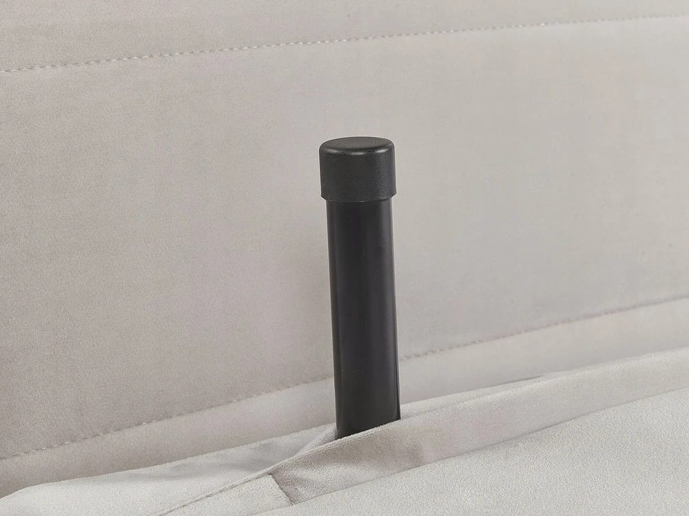 Beliani Vienvietė išskleidžiama sofa SETTEN, veliūras, šviesiai pilka