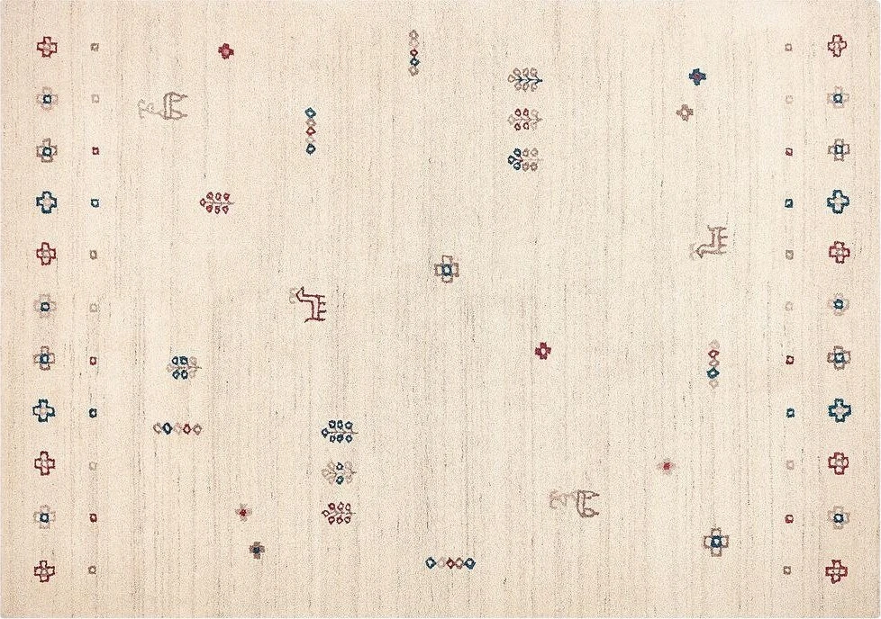 Beliani Kilimas SULUCA smėlio spalvos 200 x 300 cm vilnonis Gabbeh