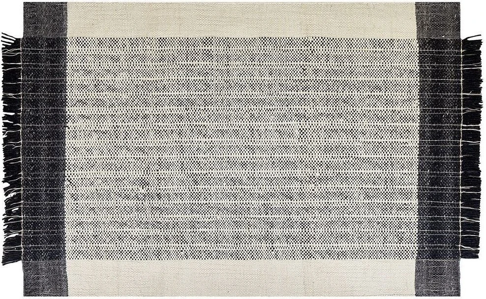 Beliani Kilimas KETENLI baltas 140 x 200 cm vilnonis