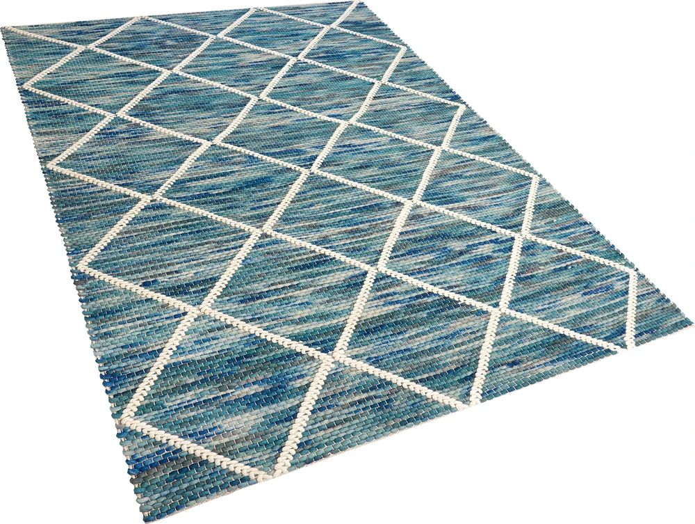 Beliani Kilim BELENLI melsvas, 140 x 200 cm, vilna