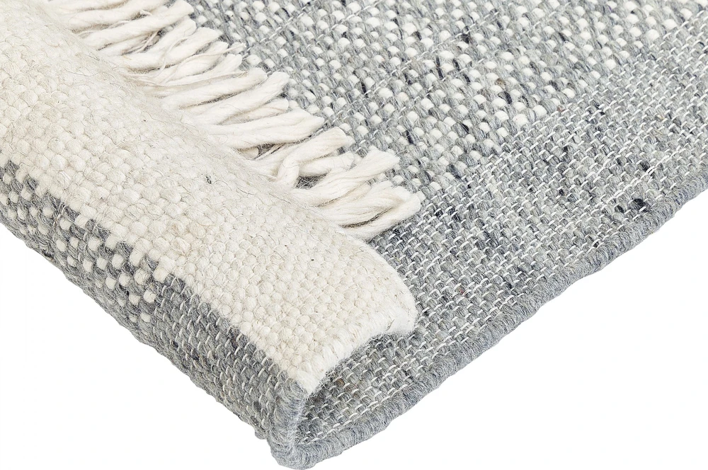 Beliani Kilimas TATLISU pilkas 140 x 200 cm vilnonis