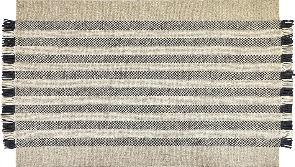 Beliani Kilimas TACETTIN Baltas 140 x 200 cm Vilna