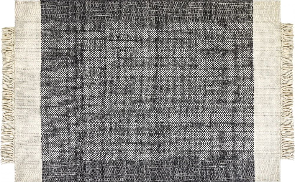 Beliani Kilimas ATLANTI juodas 160 x 230 cm vilnonis