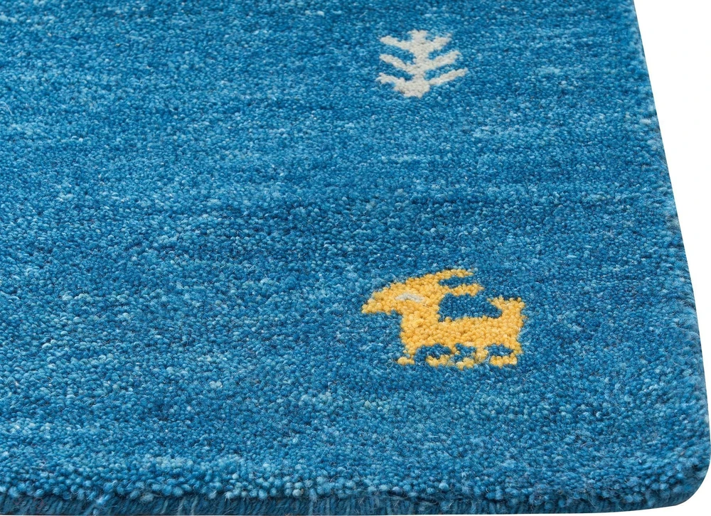 Beliani Kilimas CALTI tamsiai mėlynas 160 x 230 cm Vilna Gabbeh