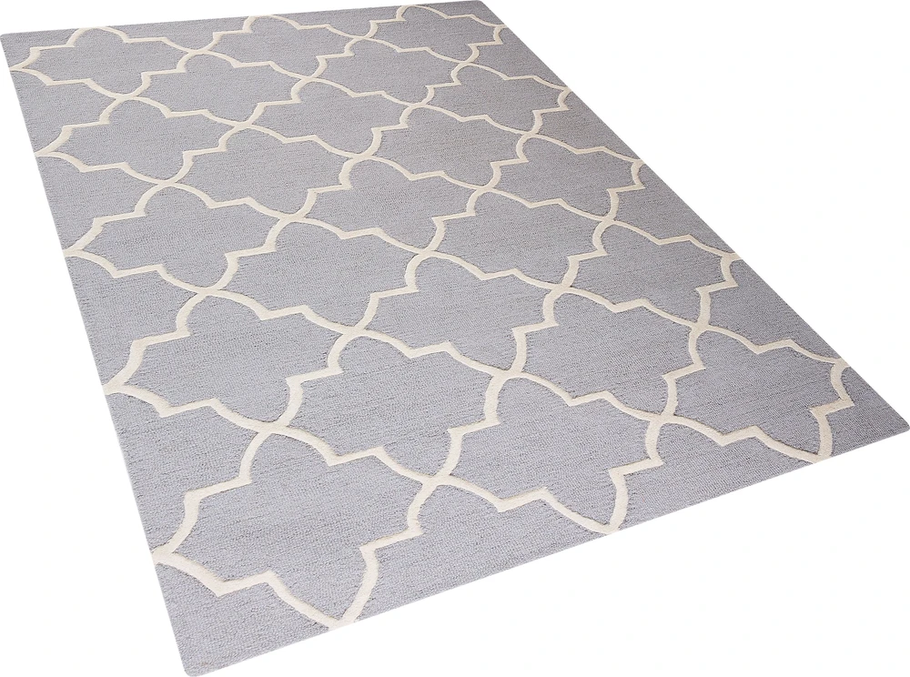 Beliani Kilimas SILVAN šviesiai pilkas – 160 x 230 cm – vilna