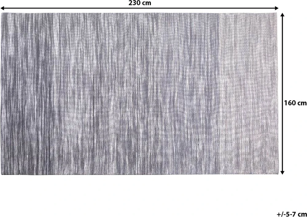Beliani Kilimas KAPAKLI pilkas 160 x 230 cm vilna
