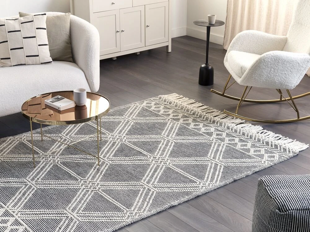 Beliani Kilimas TOPRAKKALE pilkas 160 x 230 cm vilnos