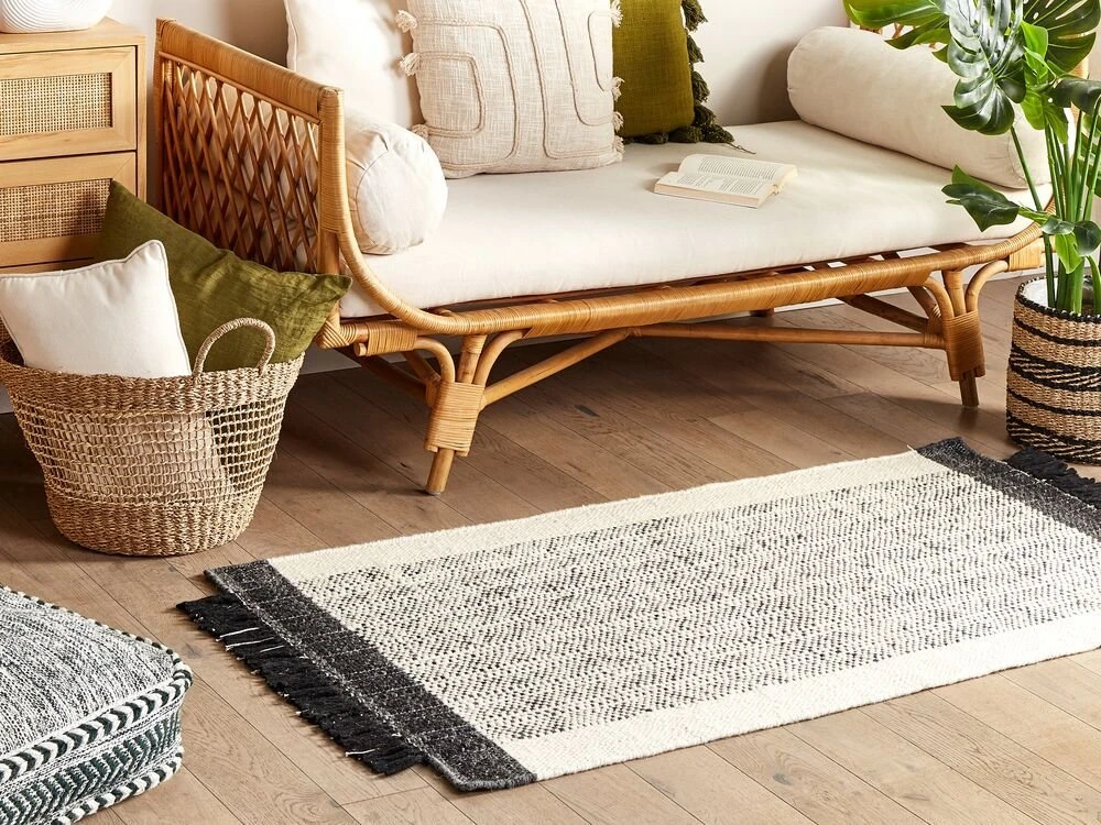 Beliani Kilimas KETENLI baltas 80 x 150 cm vilnos