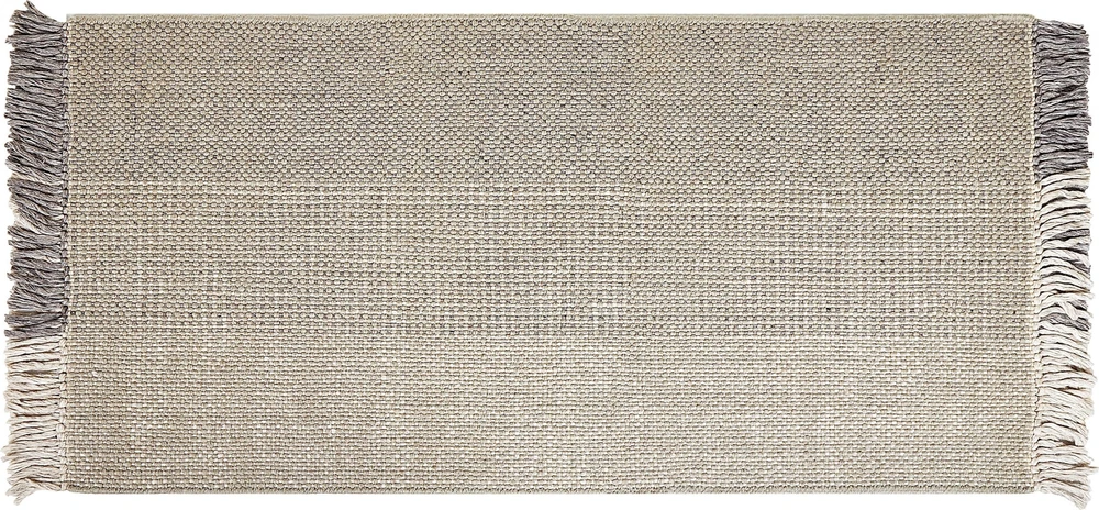 Beliani Kilimėlis TEKELER pilkas 80 x 150 cm vilnonis