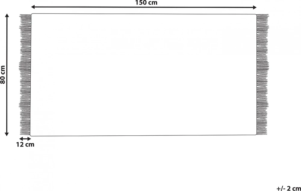 Beliani Kilimėlis TEKELER pilkas 80 x 150 cm vilnonis