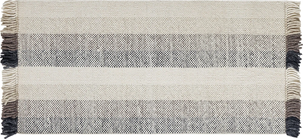 Beliani Kilimas EMIRLER, baltas, 80 x 150 cm, vilna