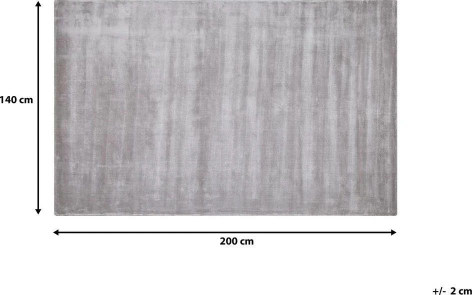Beliani Kilimas GESI II Šviesiai pilkas 140 x 200 cm Viskozė