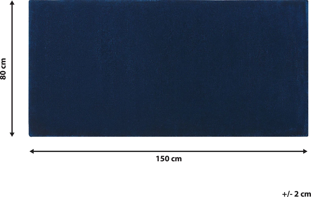 Beliani Kilimas GESI II Tamsiai mėlynas 80 x 150 cm viskozė