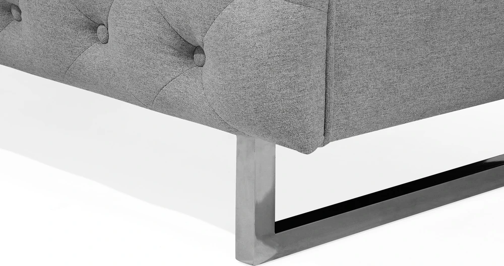 Beliani Dvivietė sofa VISSLAND šviesiai pilka