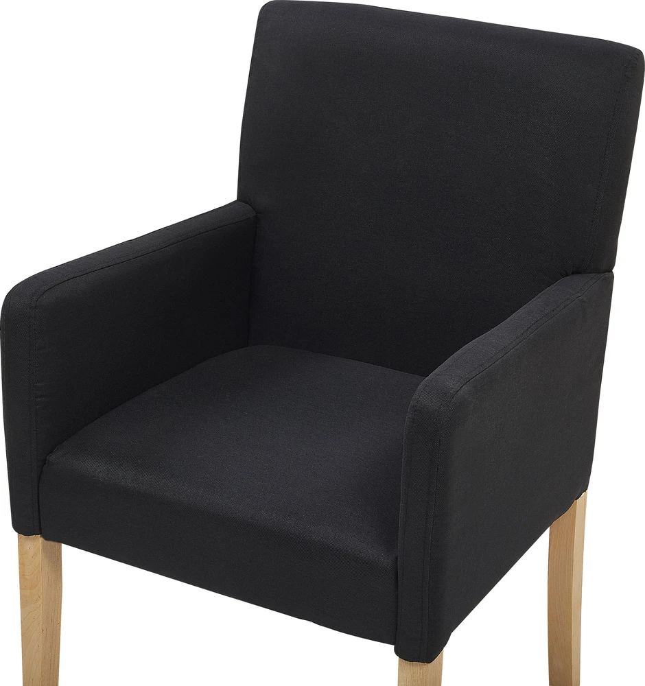 Beliani Valgomojo kėdė ROCKEFELLER juoda