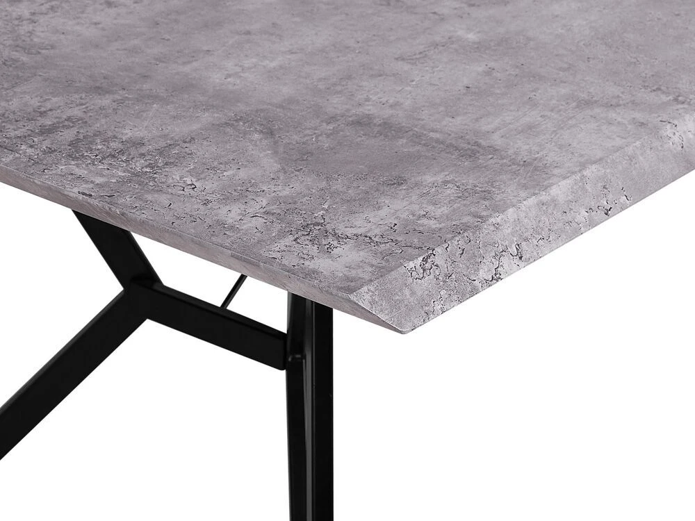 Beliani Valgomojo stalas BUSCOT pilko betono efekto 160 cm 90 cm