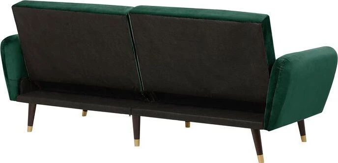 Beliani Trivenė išskleidžiama sofa VIMMERBY, veliūras, smaragdinė