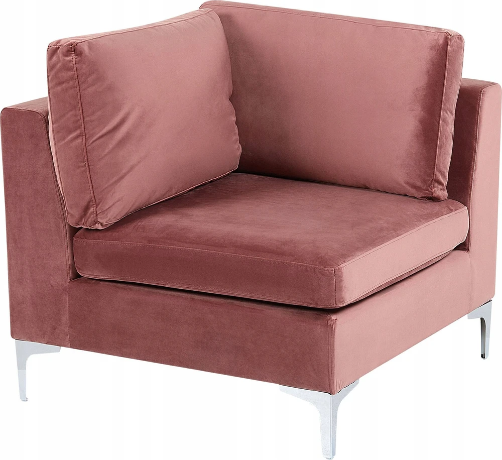 Sofa Beliani Kampinis modulis EVJA, rožinis veliūras