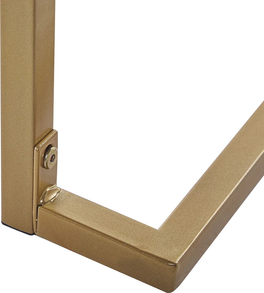 Beliani Konsolė WESTPORT juoda/auksinė 115 cm 50 cm su stalčiais