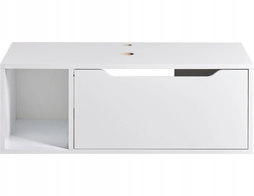 Beliani Pakabinama vonios spintelė po praustuvu CASCAVEL 80 cm, balta