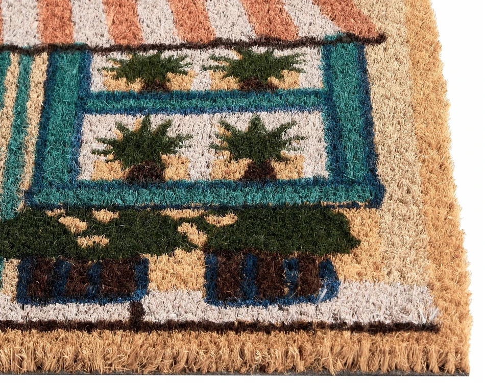 Beliani Durų kilimėlis CADIZ spalvotas 60 x 90 cm kokoso pluoštas