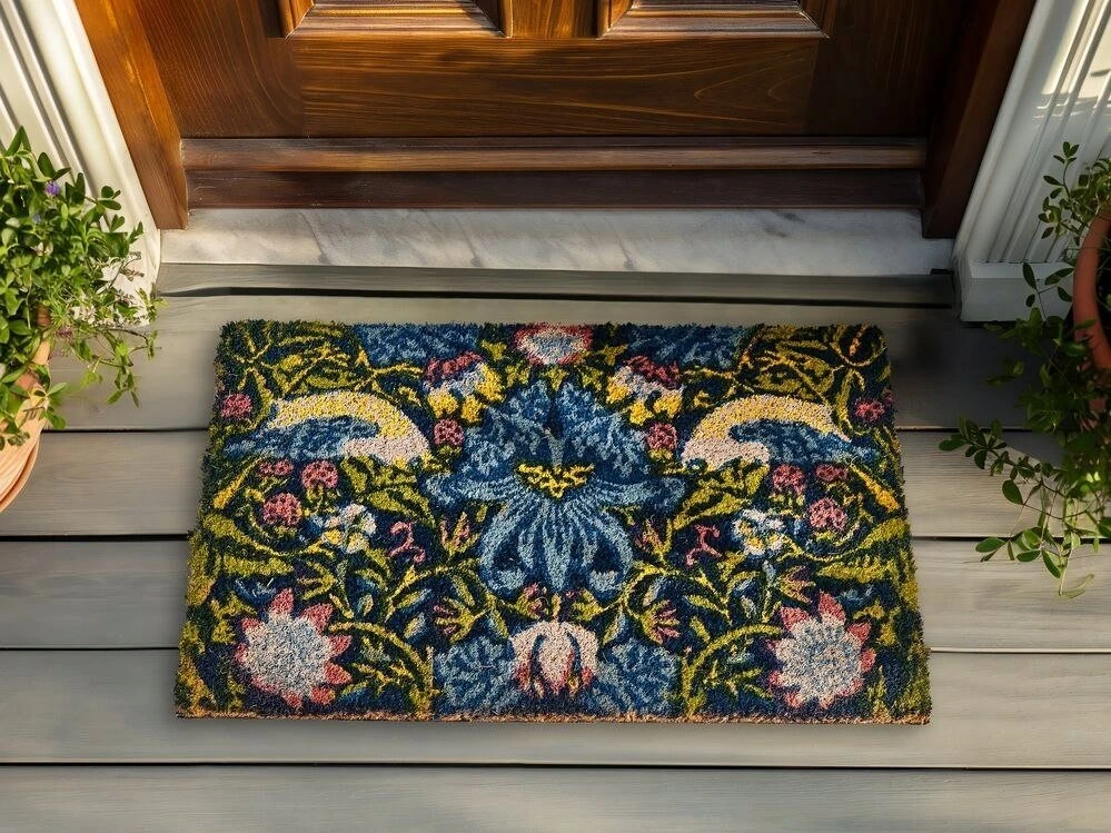 Beliani Durų kilimėlis SAKESAR spalvotas 40 x 60 cm kokoso pluoštas