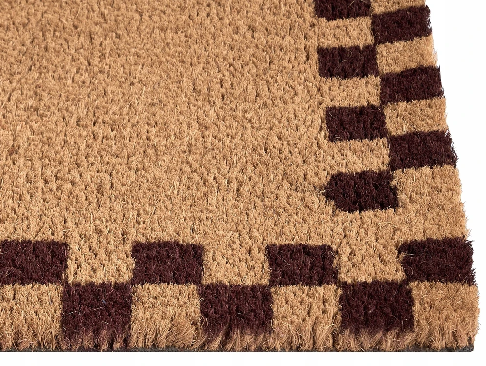 Beliani Durų kilimėlis SAGADA smėlio / rudos spalvos 60 x 90 cm kokoso pluoštas