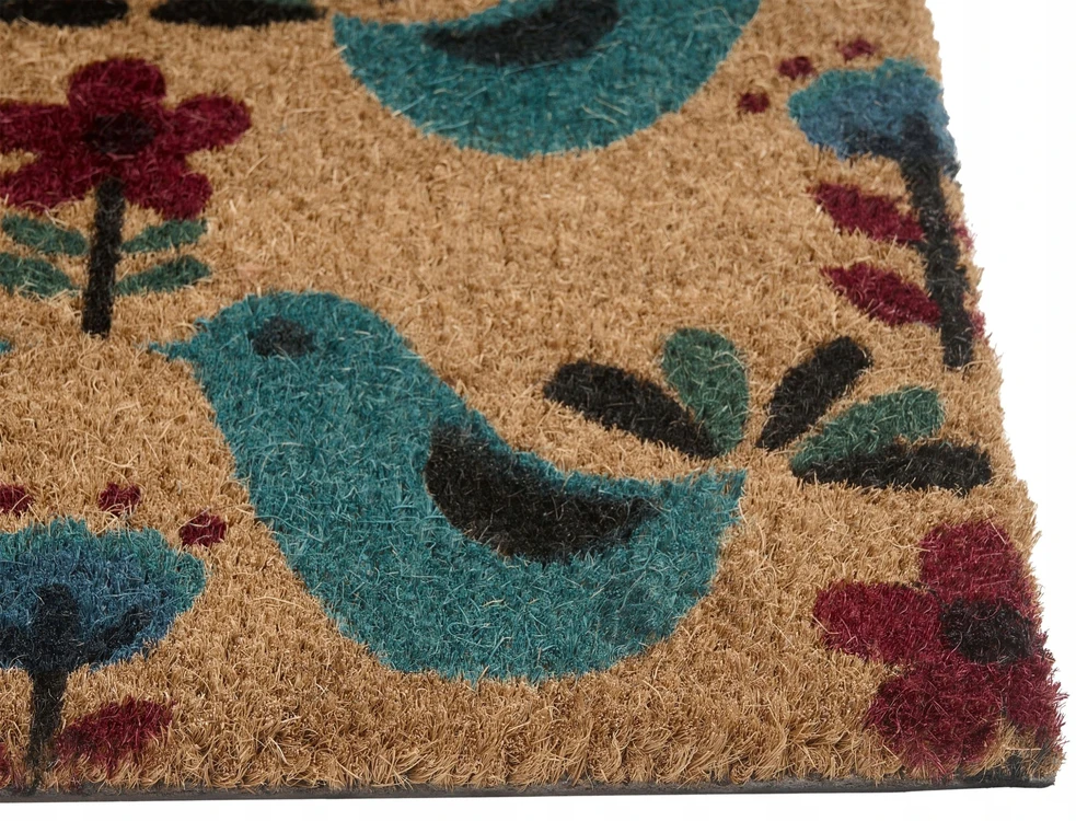 Beliani Durų kilimėlis TANANA spalvingas 50 x 80 cm Paukštis kokoso pluoštas