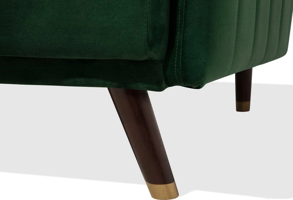 Beliani Išskleidžiama trijų vietų sofa SENJA, veliūras, smaragdinė