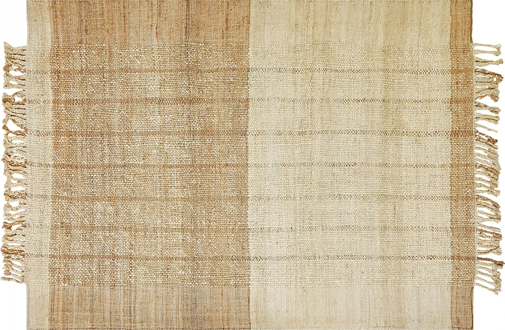 Beliani Kilimas KARKIN smėlio spalvos 160 x 230 cm džiutas