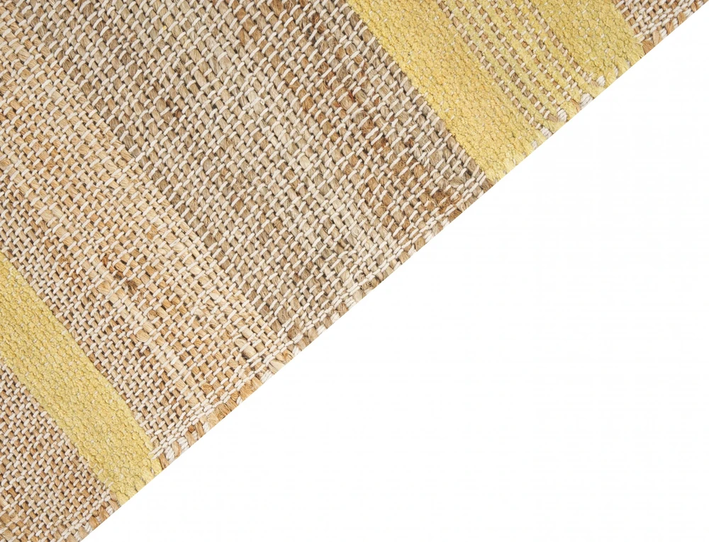 Beliani Kilimas TALPUR geltonas 160 x 230 cm džiutas