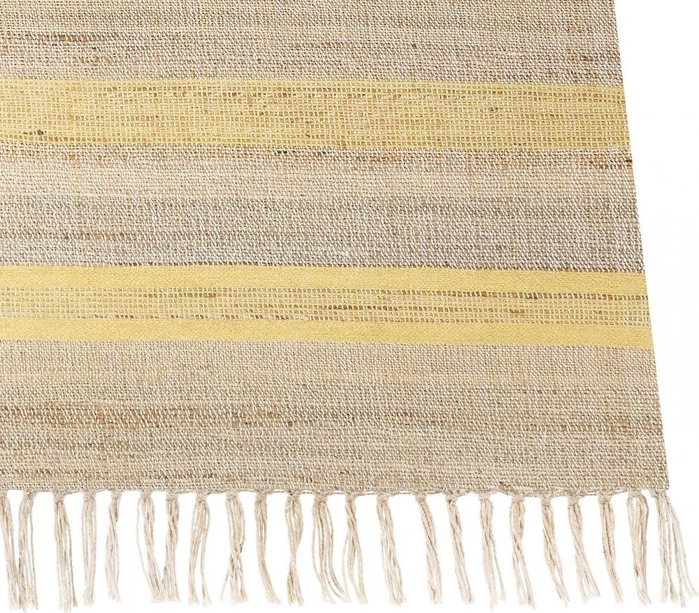 Beliani Kilimas TALPUR geltonas 160 x 230 cm džiutas