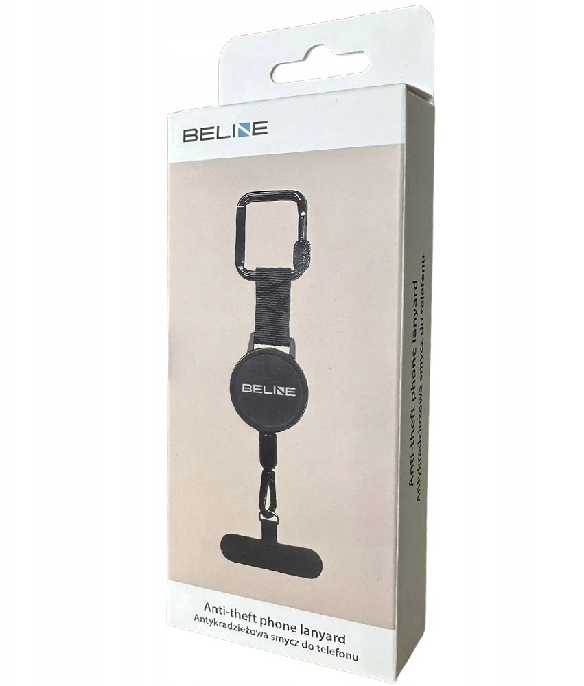Anti-theft lanyard Beline for phone juodos spalvos