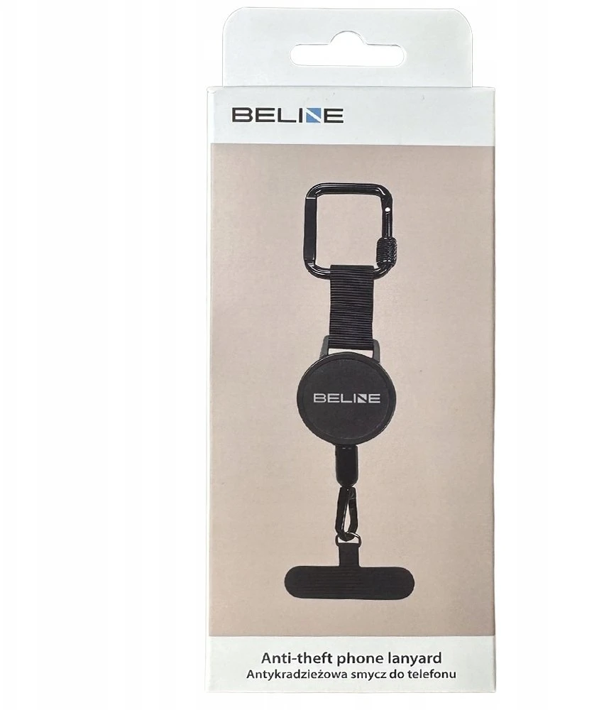 Anti-theft lanyard Beline for phone juodos spalvos