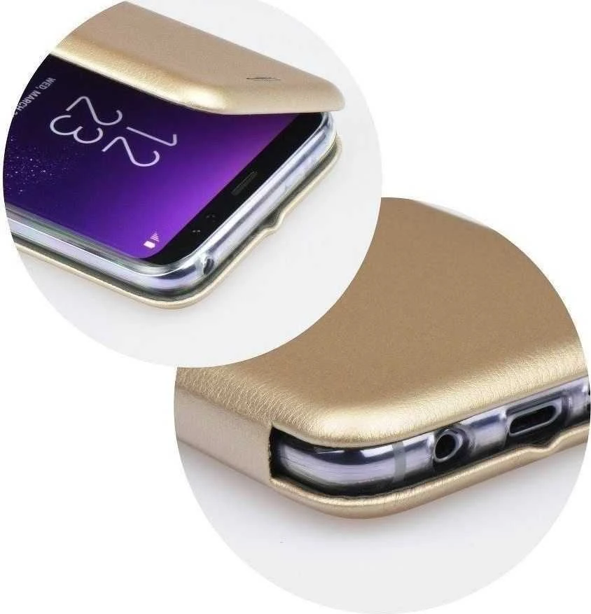Beline Dėklas Book Magnetic Apple iPhone 13 mini 5,4″ mini aukso spalvos