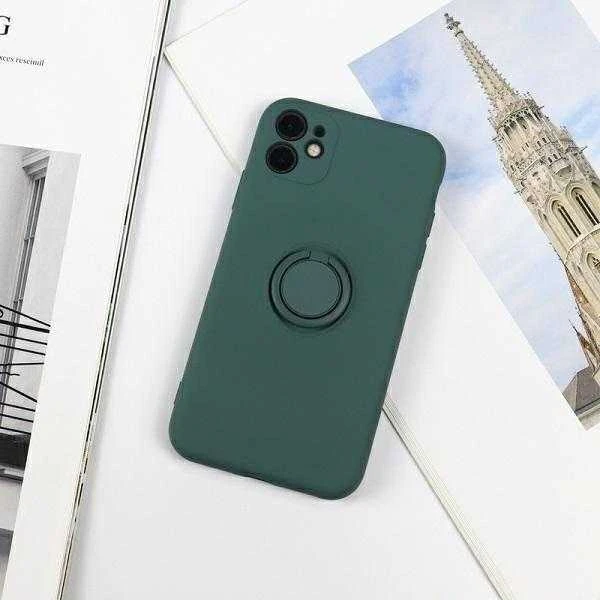 Beline Dėklas Silicone Ring Apple iPhone 12 Pro Max žalias bottle