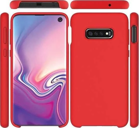 Beline Silikoninis Samsung Galaxy S21 Plus dėklas telefonui raudonos spalvos