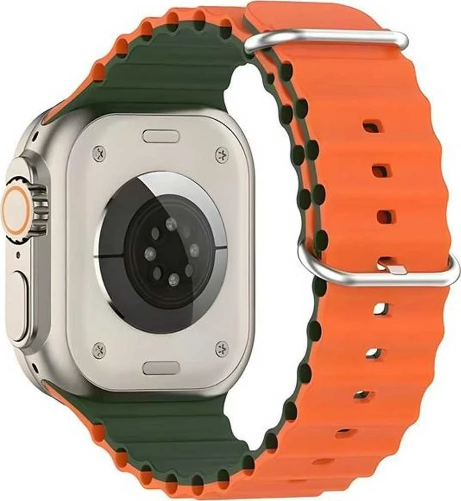 Beline Apple Watch Silicone Waves apyrankė38/40/41mm žalios spalvos-oranžinės spalvos Box