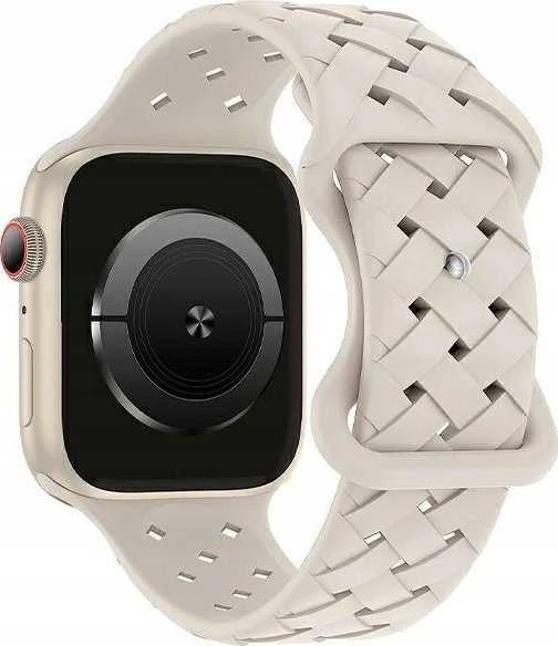 Beline Apple Watch Silicone Woven apyrankė42/44/45/49mm rusvai gelsvas/Starlight Box