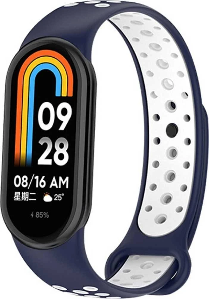 Beline Mi Band 10/9/8 design apyrankė mėlynas-baltos spalvos