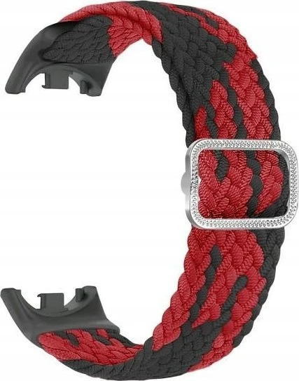 Beline Mi Band 10/9/8 Nylon apyrankė juodos spalvos-Raudona