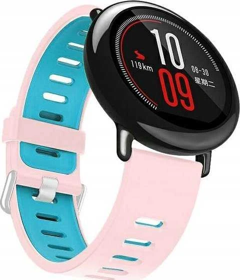 Beline apyrankė Watch 20mm Double ColorSilicone rožinės spalvos/Mėlyna Box