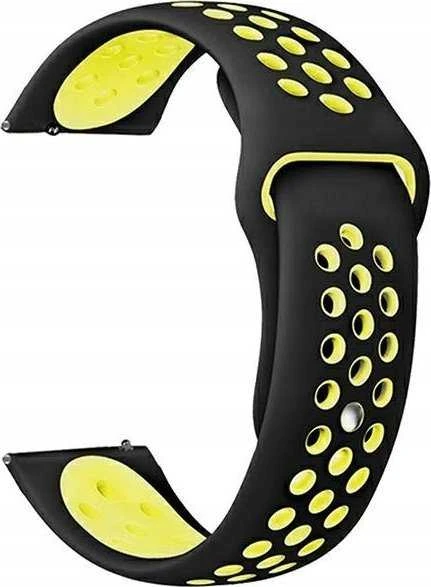 Beline Watch apyrankė 20mm Sport Silicone juodos spalvos/geltonos spalvos Box